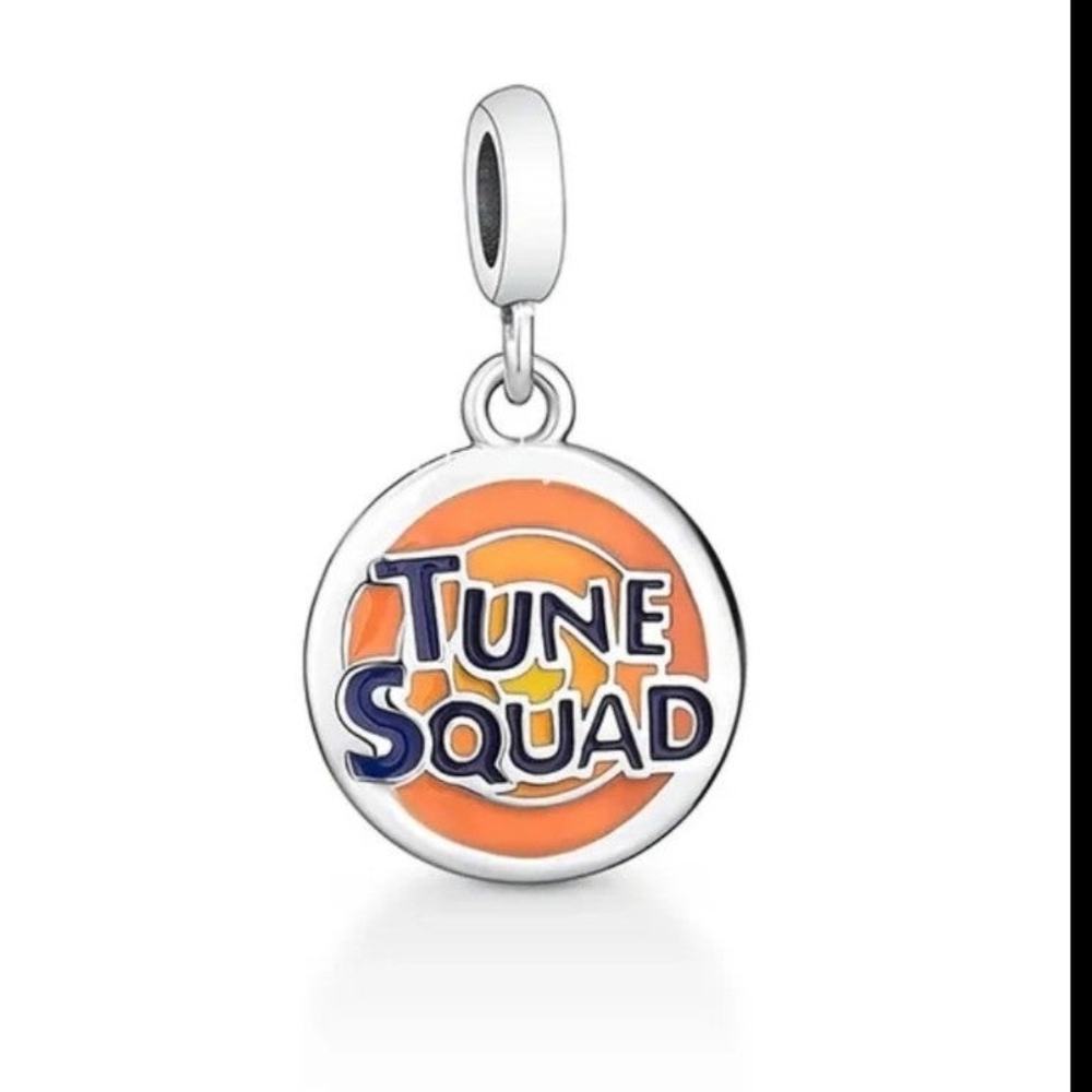Tune Squad Silver and Orange Charm Bracelet
